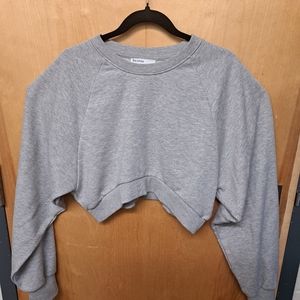 Cropped Gray Crewneck